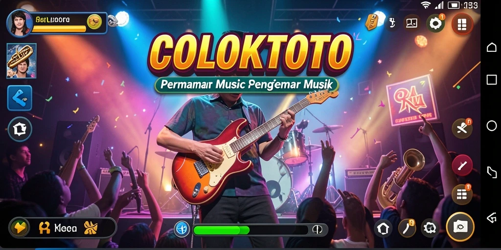 Tampilan gameplay seru di COLOKTOTO dengan lagu-lagu menarik.