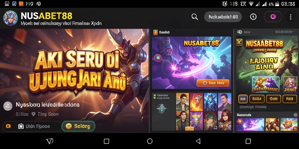 Screenshot utama NUSABET88 menunjukkan aksi seru dalam gameplay.
